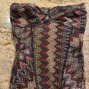 Free People - Size XS - Multi Colored Strapless Top